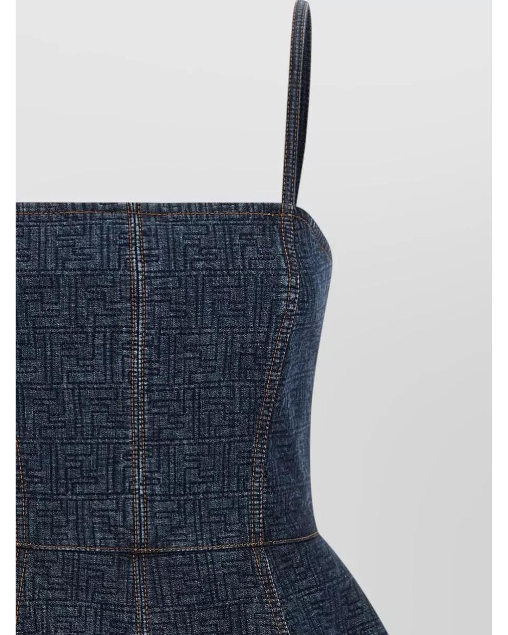 Fendi Blue 'Ff' Denim Dress