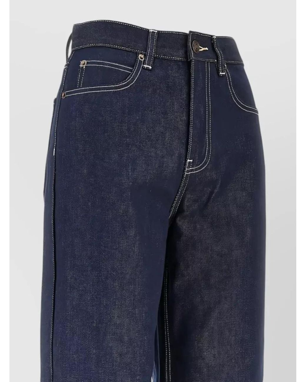 Tory Burch Blue Denim Straight-Leg Jeans
