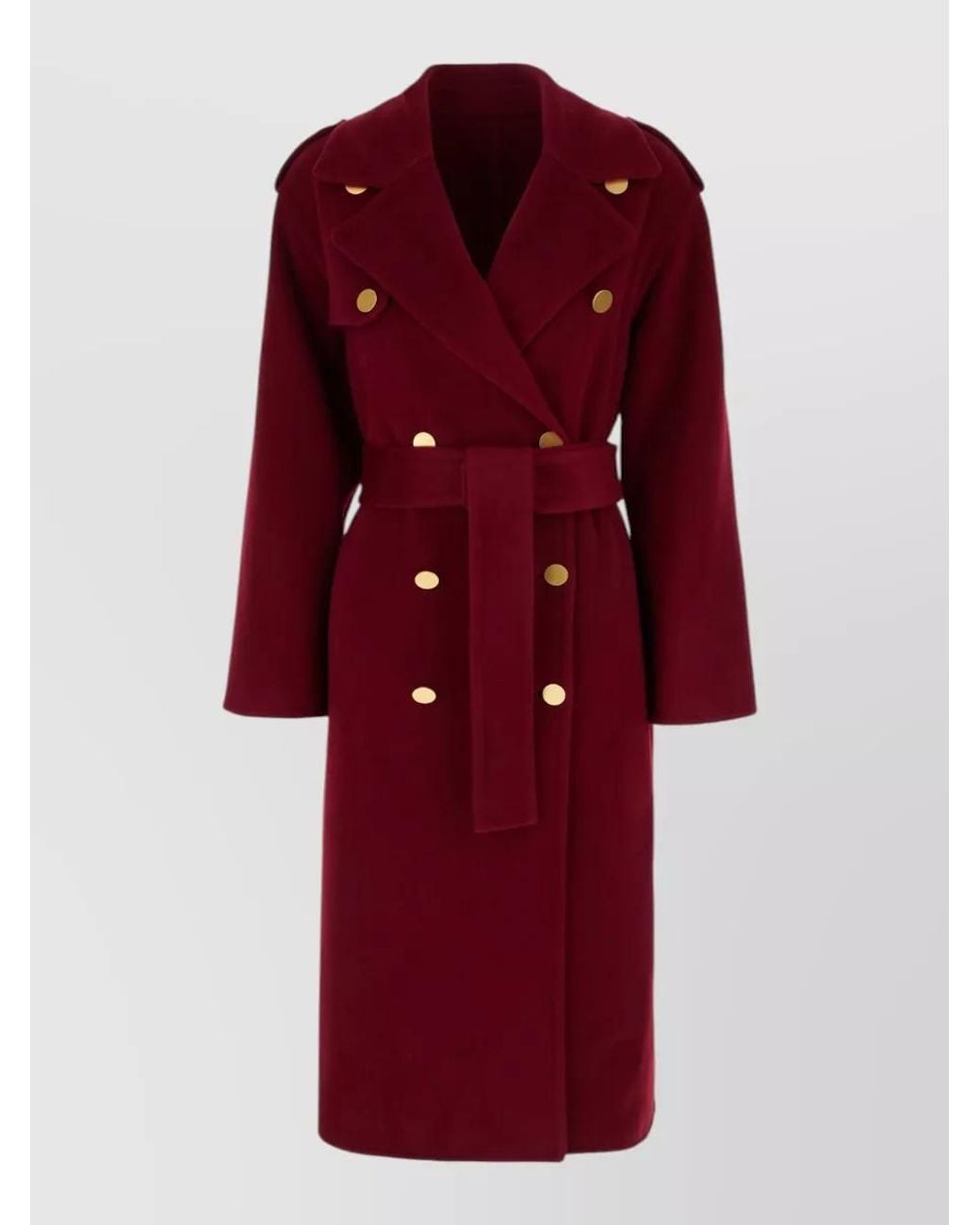 Alberta Ferretti Red Wool Cashmere Fitted Jacket