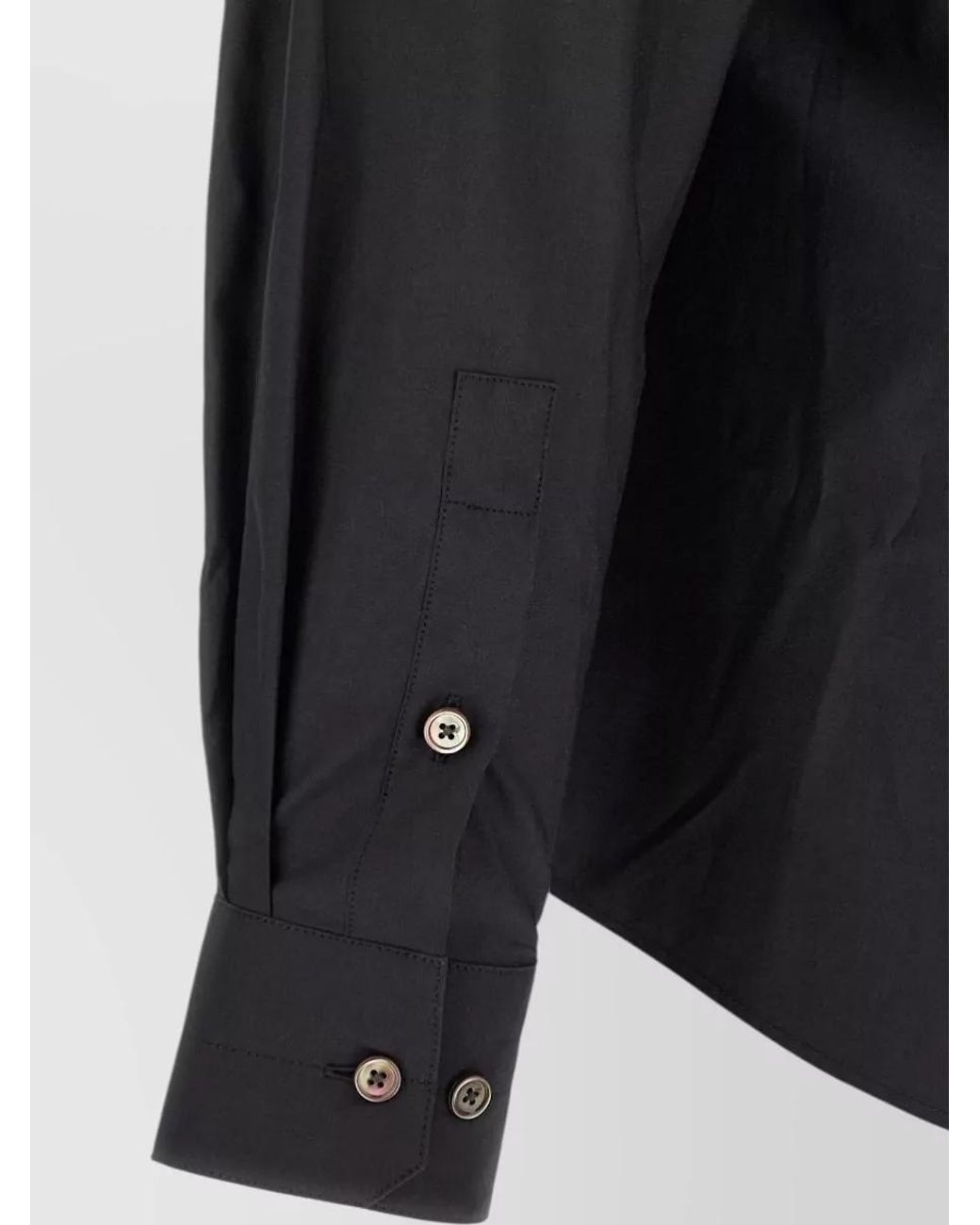 Lemaire Blue Silk Blend Regular Fit Shirt for men