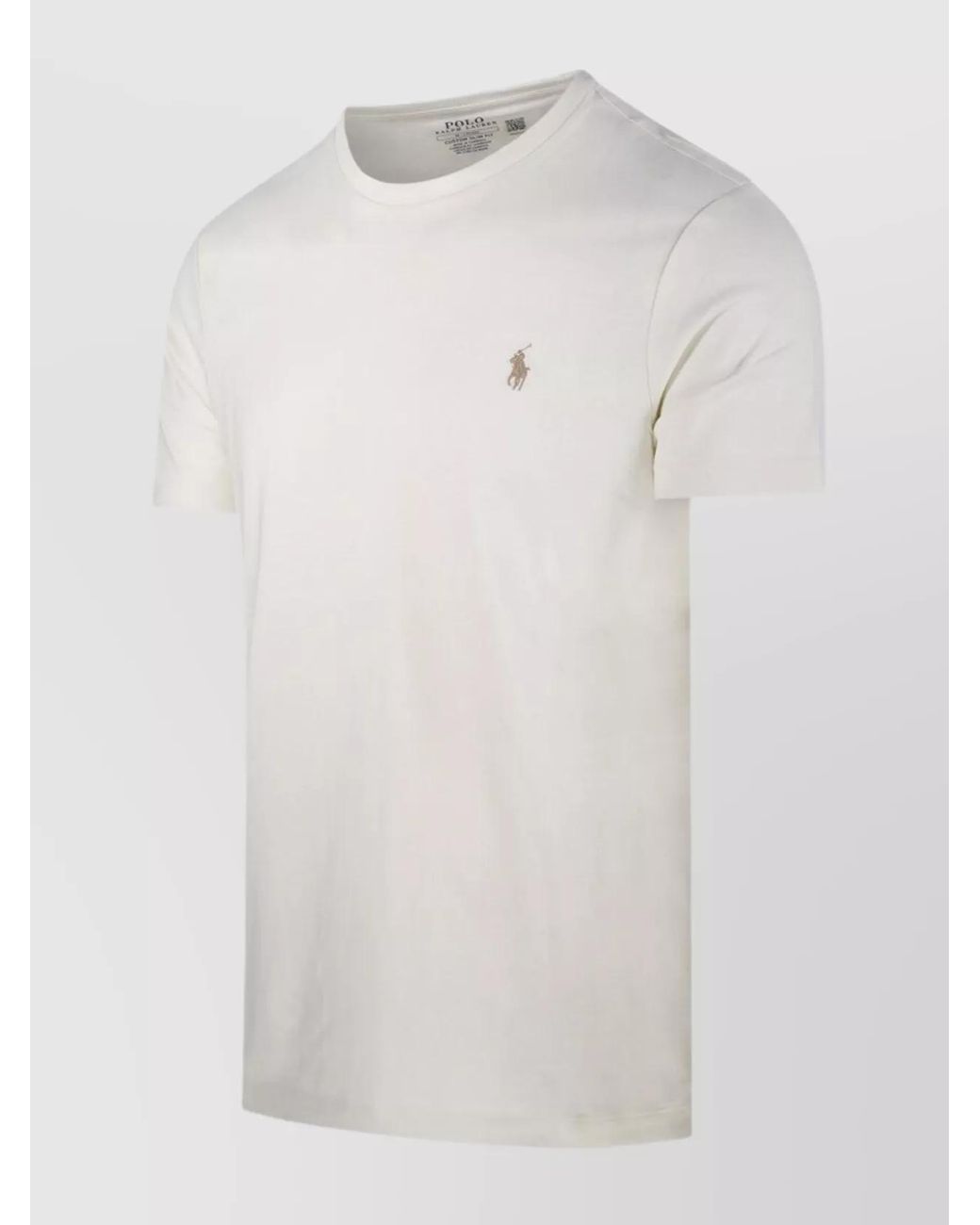 Ralph Lauren White Cotton Crew-Neck Short-Sleeve T-Shirt for men