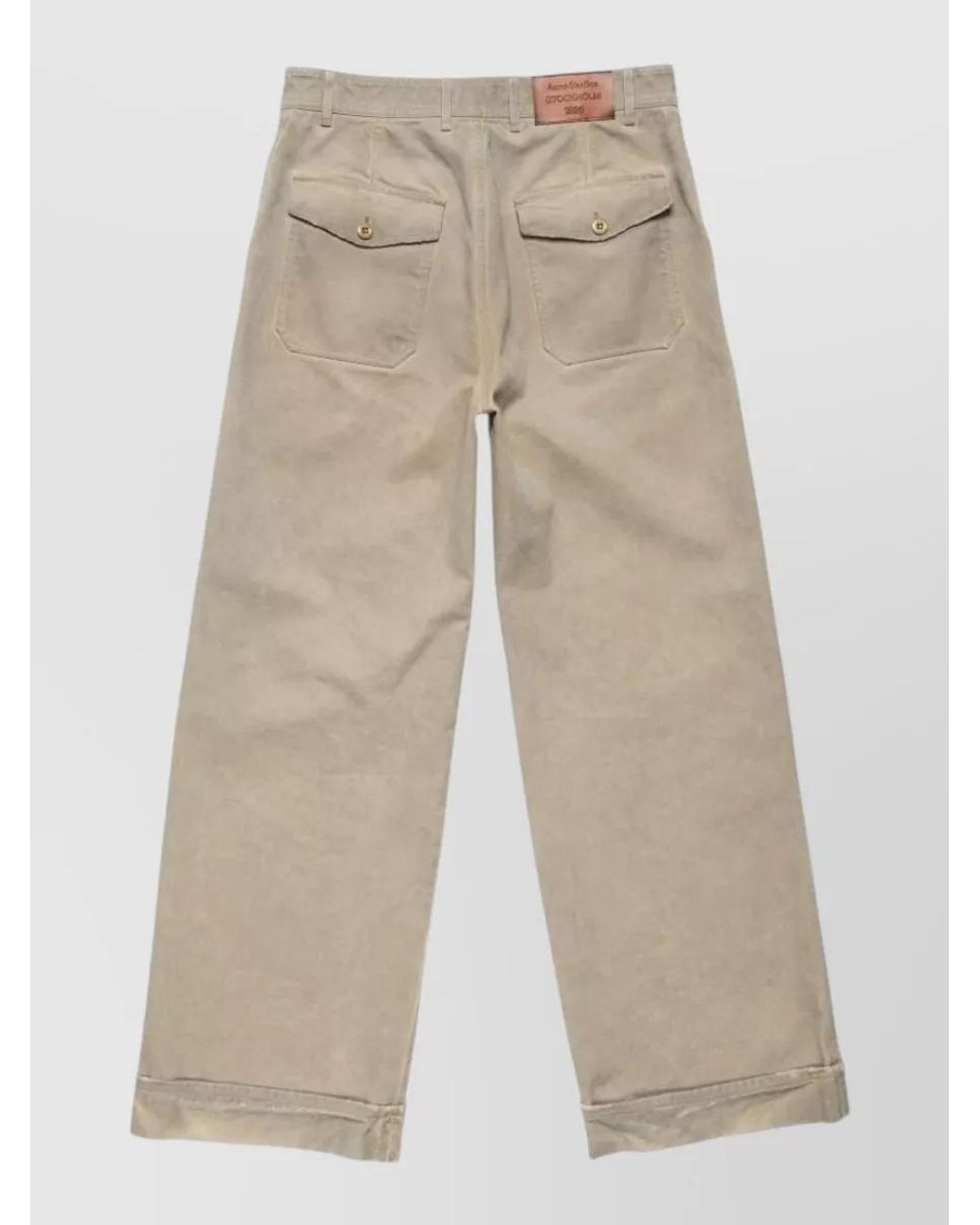 Acne Natural Apos;S Stained Twill Wide-Leg Trousers for men