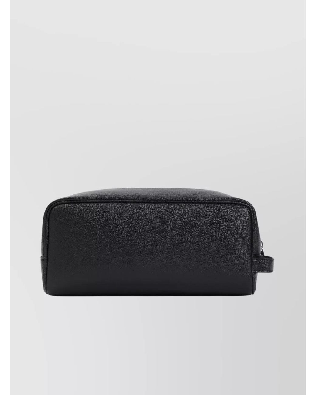 Saint Laurent Black Leather Logo Cosmetic Pouch