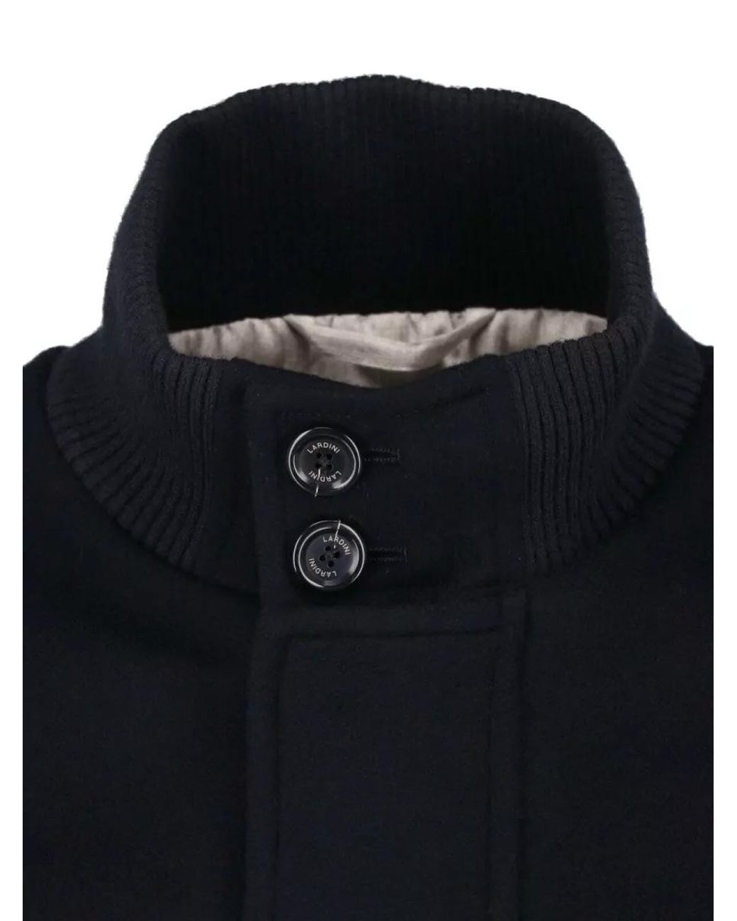 Lardini Blue Cashmere Single Breasted Coat for men