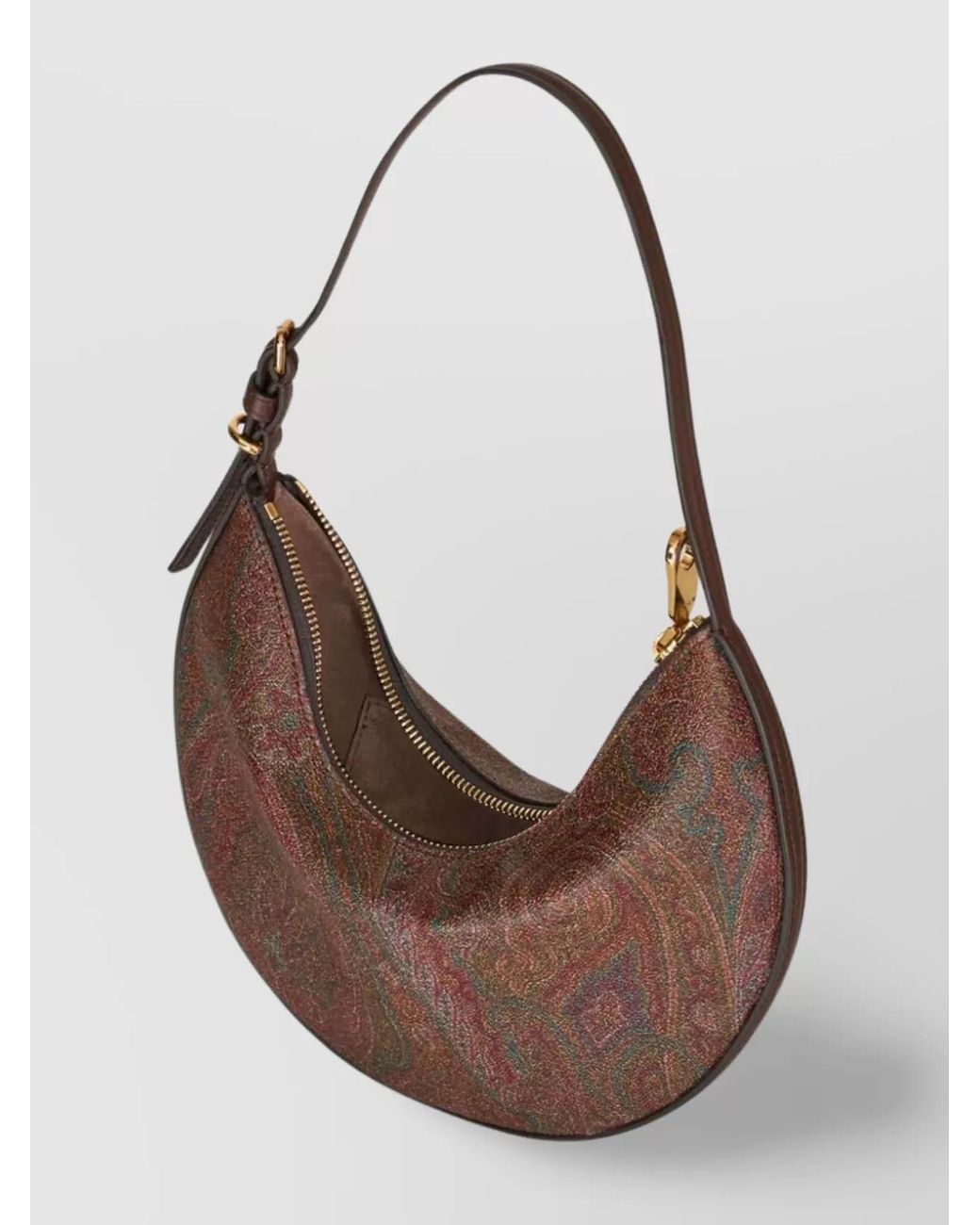 Etro Brown Essential Small Coated Canvas Shoulder Bag