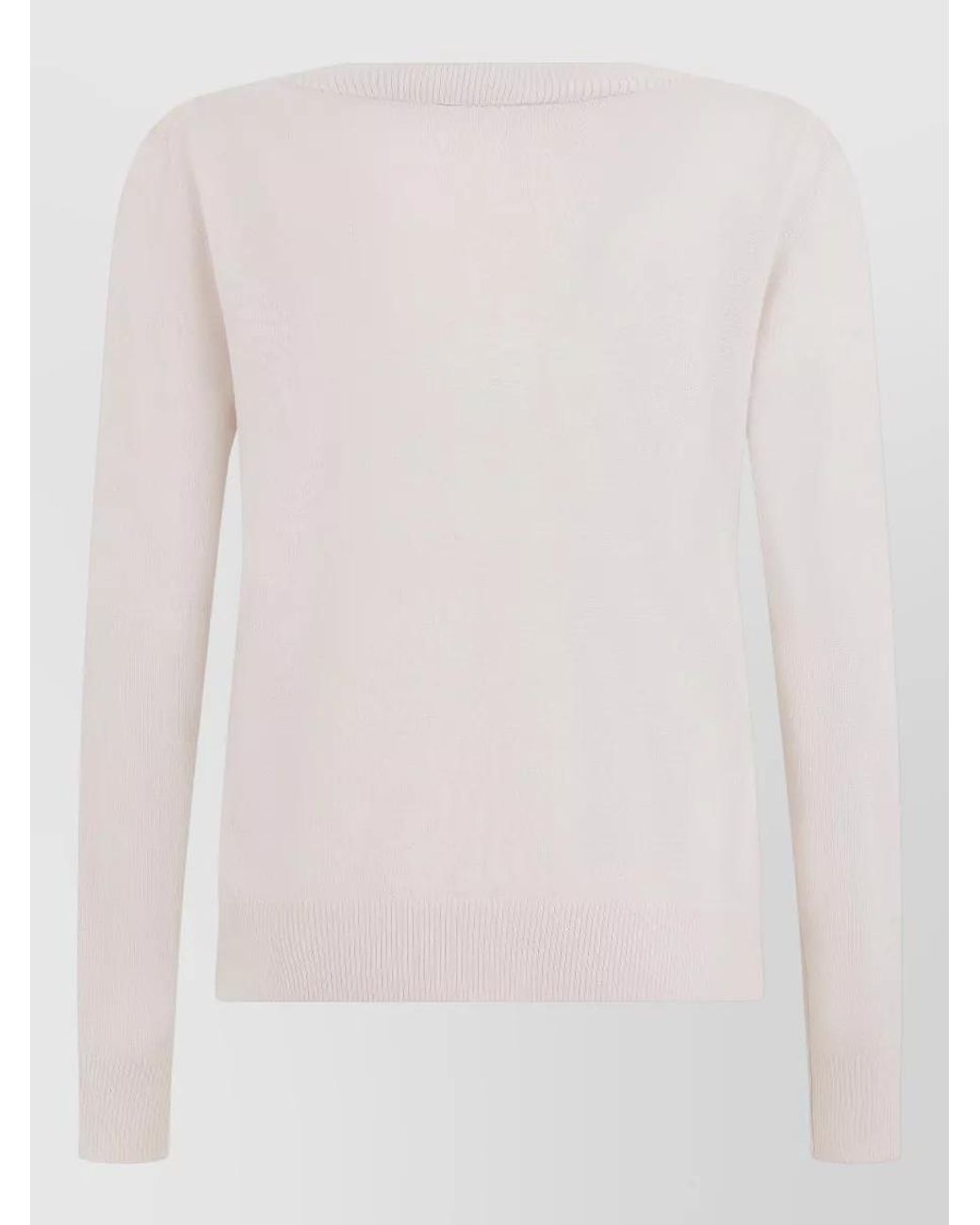 Weekend by Maxmara Pink Wool Silk Cashmere V-Neck Sweater