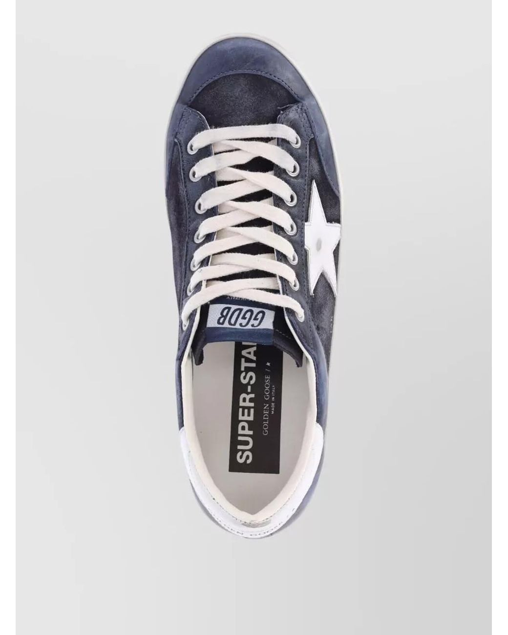 Golden Goose Deluxe Brand Blue Leather Low-Top Sneakers for men
