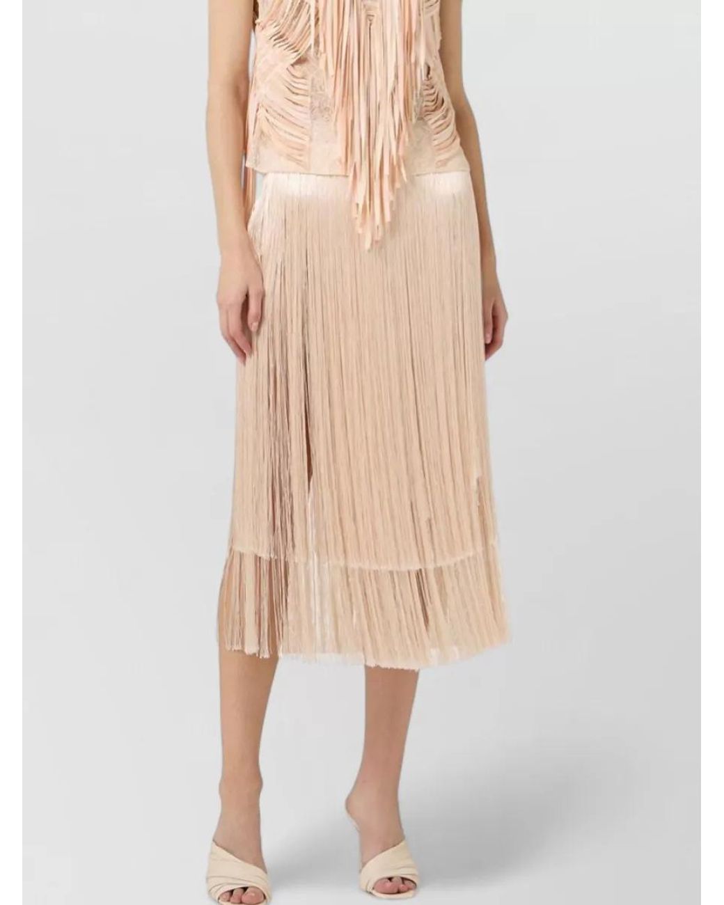 Elisabetta Franchi Natural A-Line Skirt