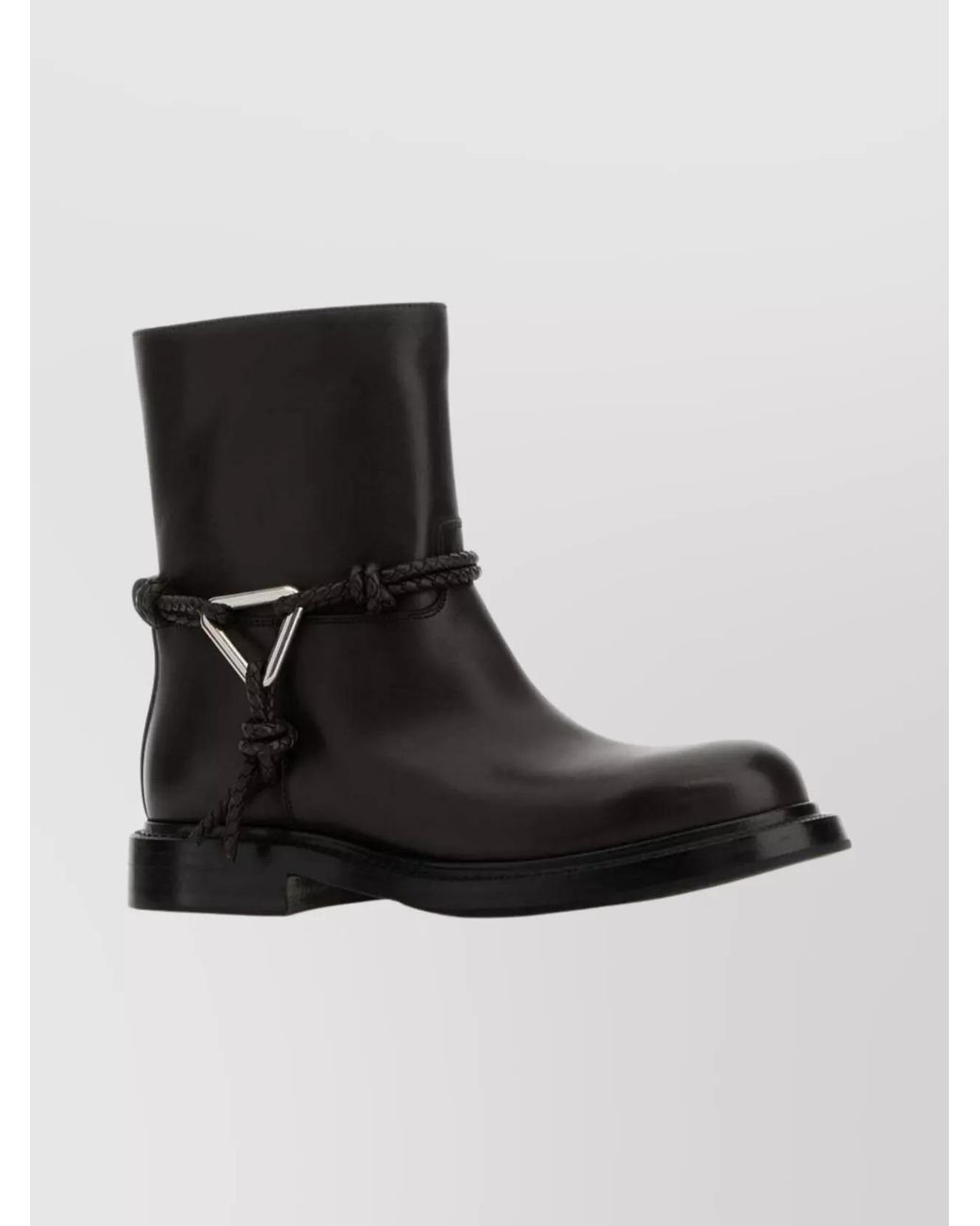 Bottega Veneta Black Leather James Ankle Boots