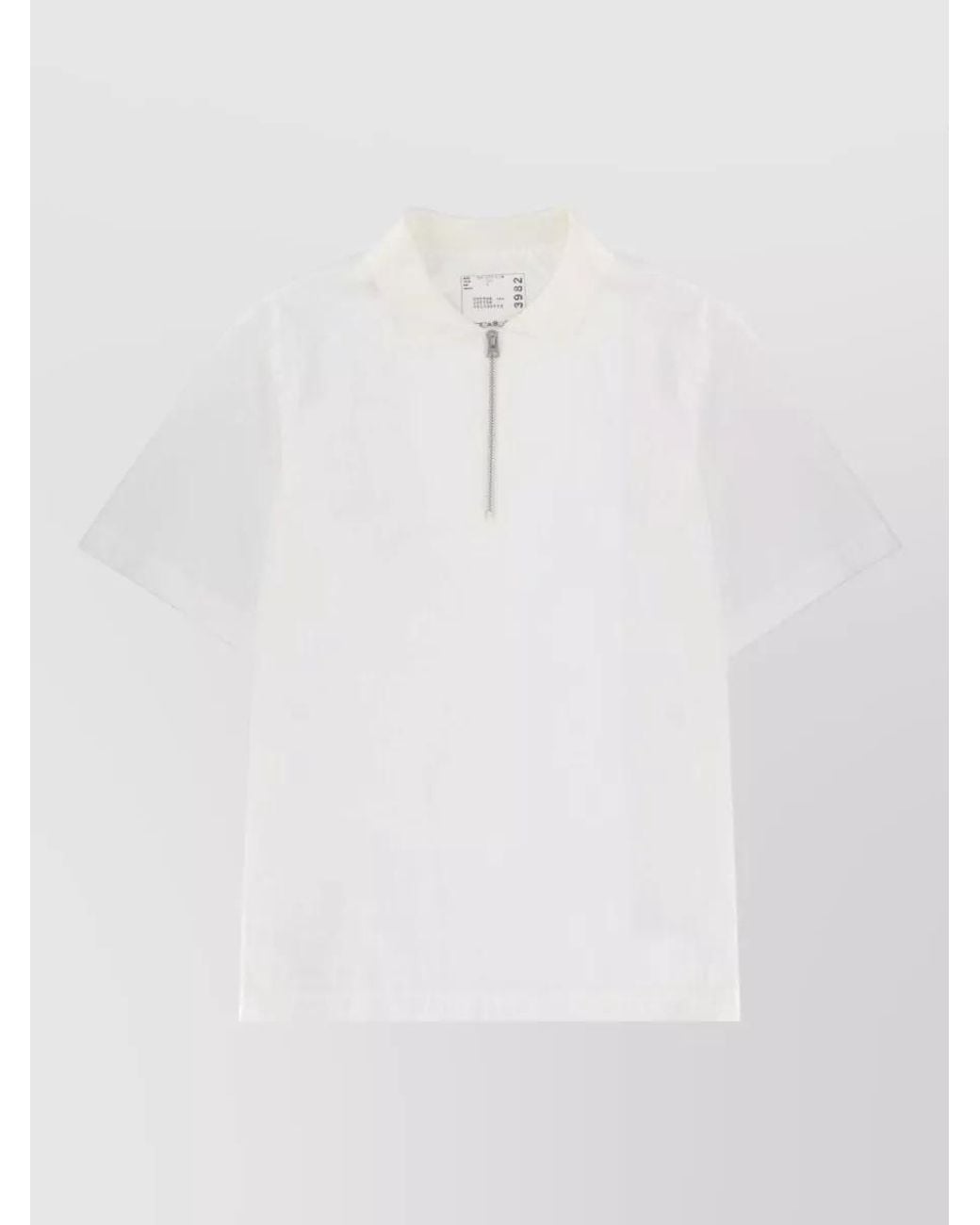 Sacai White Cotton Polo Shirt for men