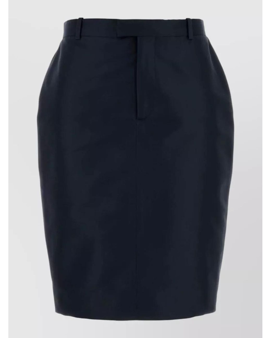 Gucci Blue Silk Faille Pencil Skirt