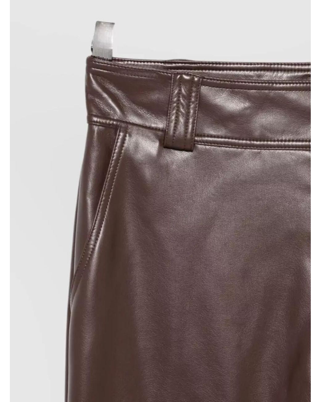 Twinset Gray High-Rise Straight-Leg Trousers