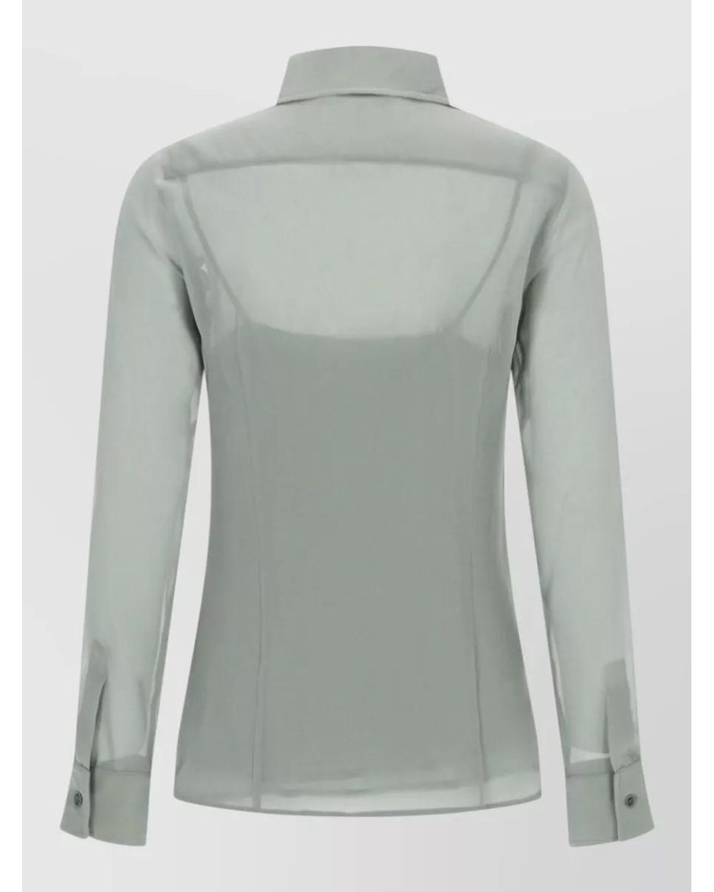 Max Mara Gray Silk Shirt
