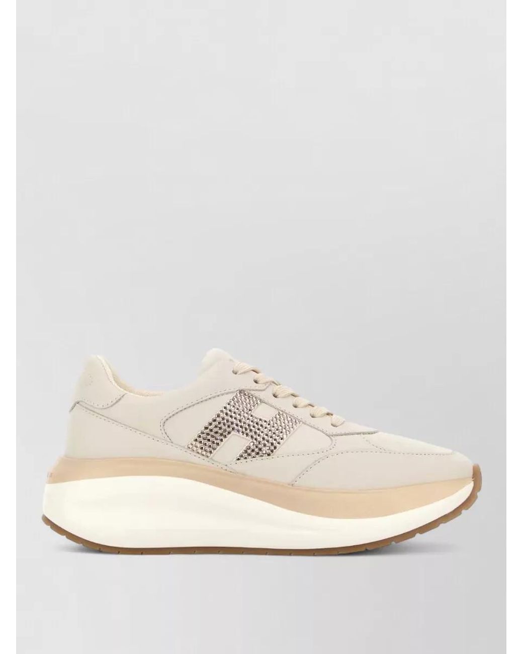 Hogan Natural Leather Maxi Active Low-Top Sneakers