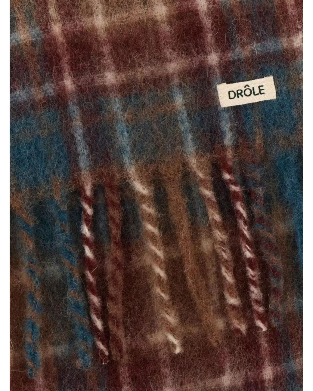Drole de Monsieur Multicolor Checked Alpaca-Blend Scarf for men