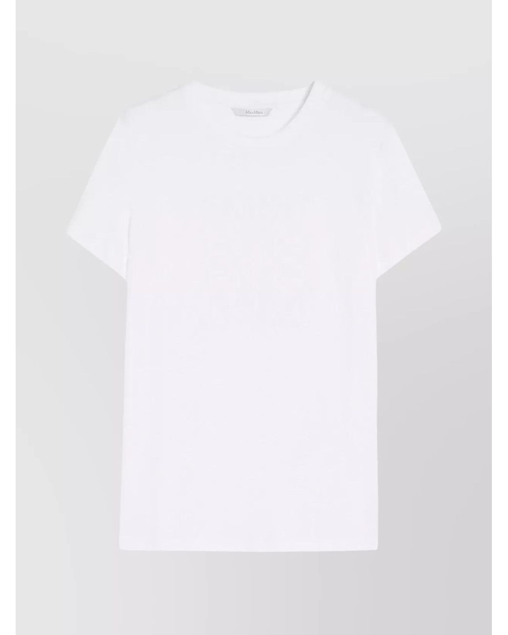 Max Mara White Crew Neck Cotton T-Shirt