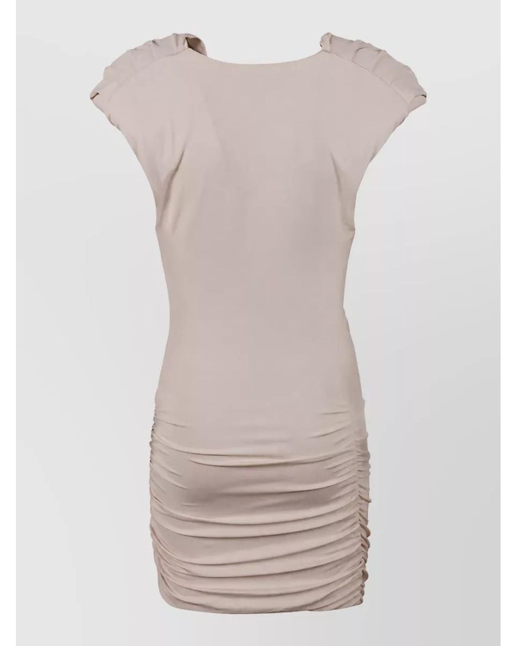 Wardrobe NYC Natural Draped Mini Dress