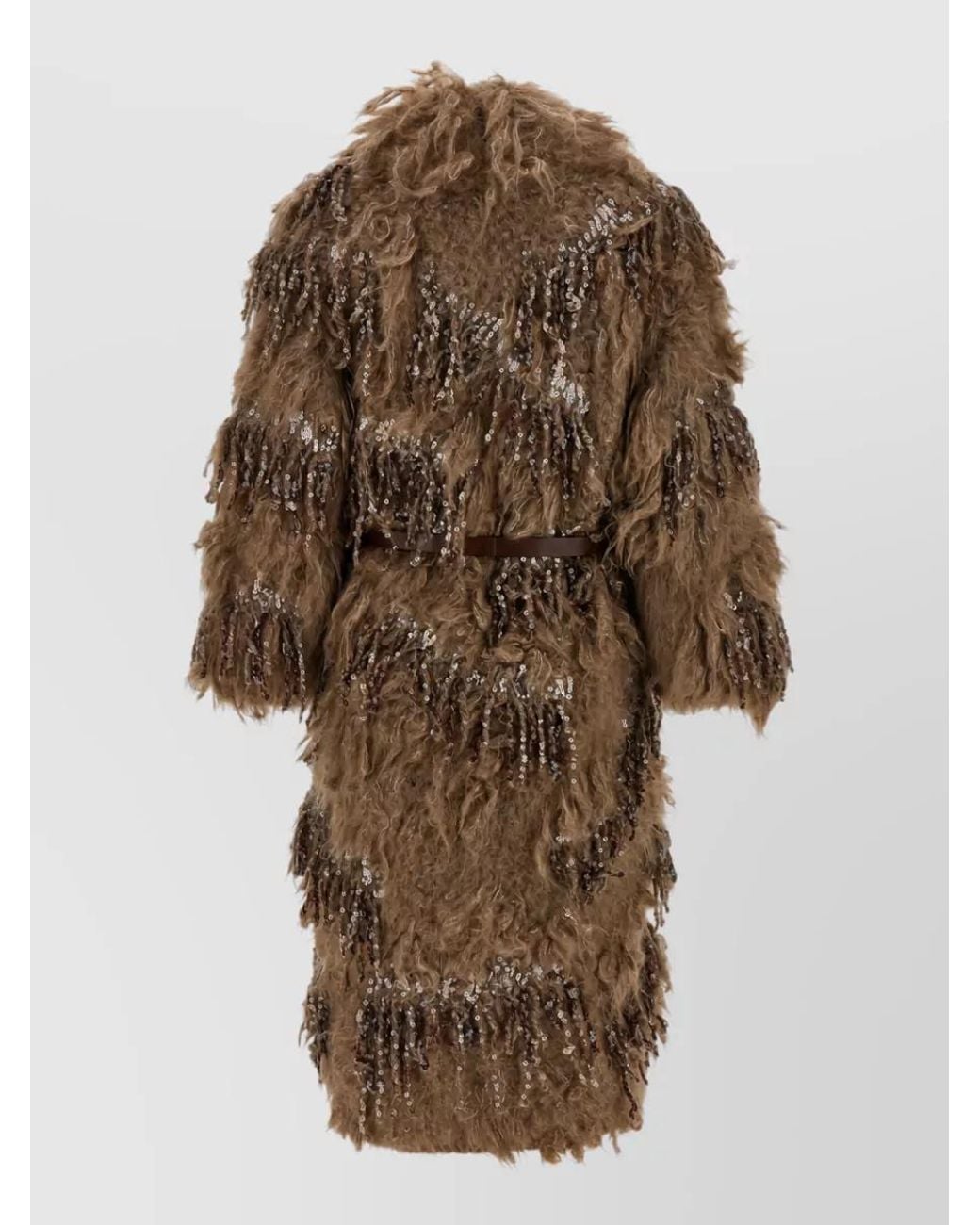 Brunello Cucinelli Natural Mohair Wool Long Cardigan