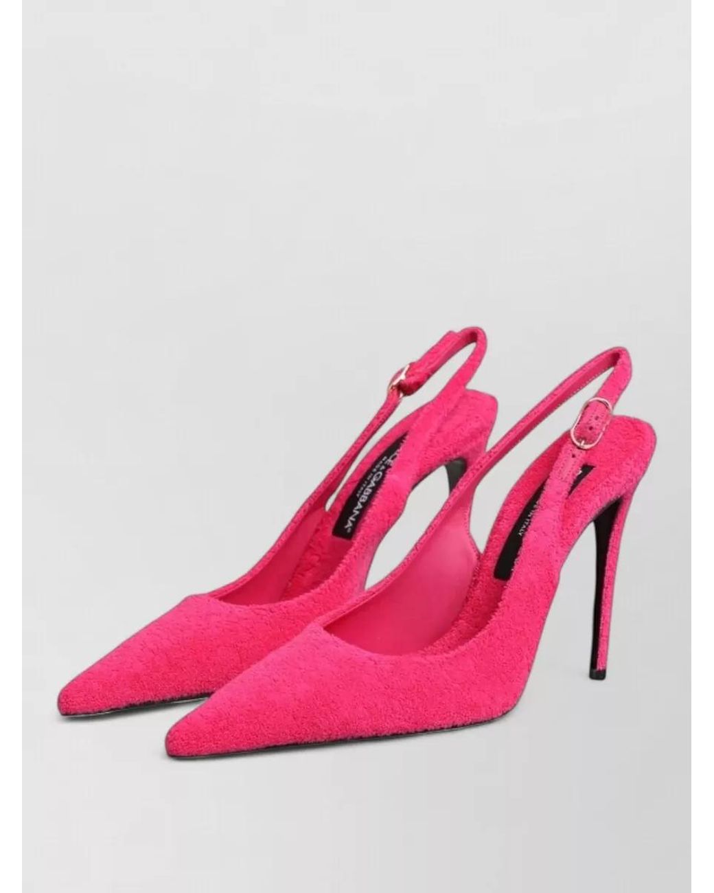 Dolce & Gabbana Pink Suede Slingback Sandals