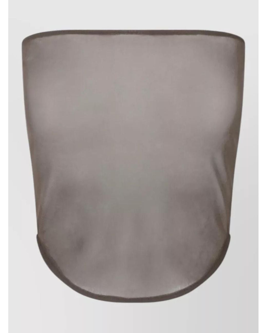 Lemaire Gray Sheer Long-Sleeve Draped-Scarf Bodysuit