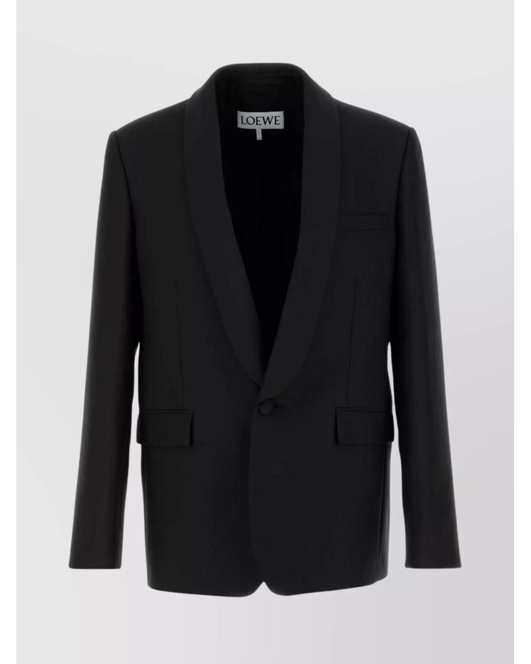 Loewe Black Silk Wool Blazer for men