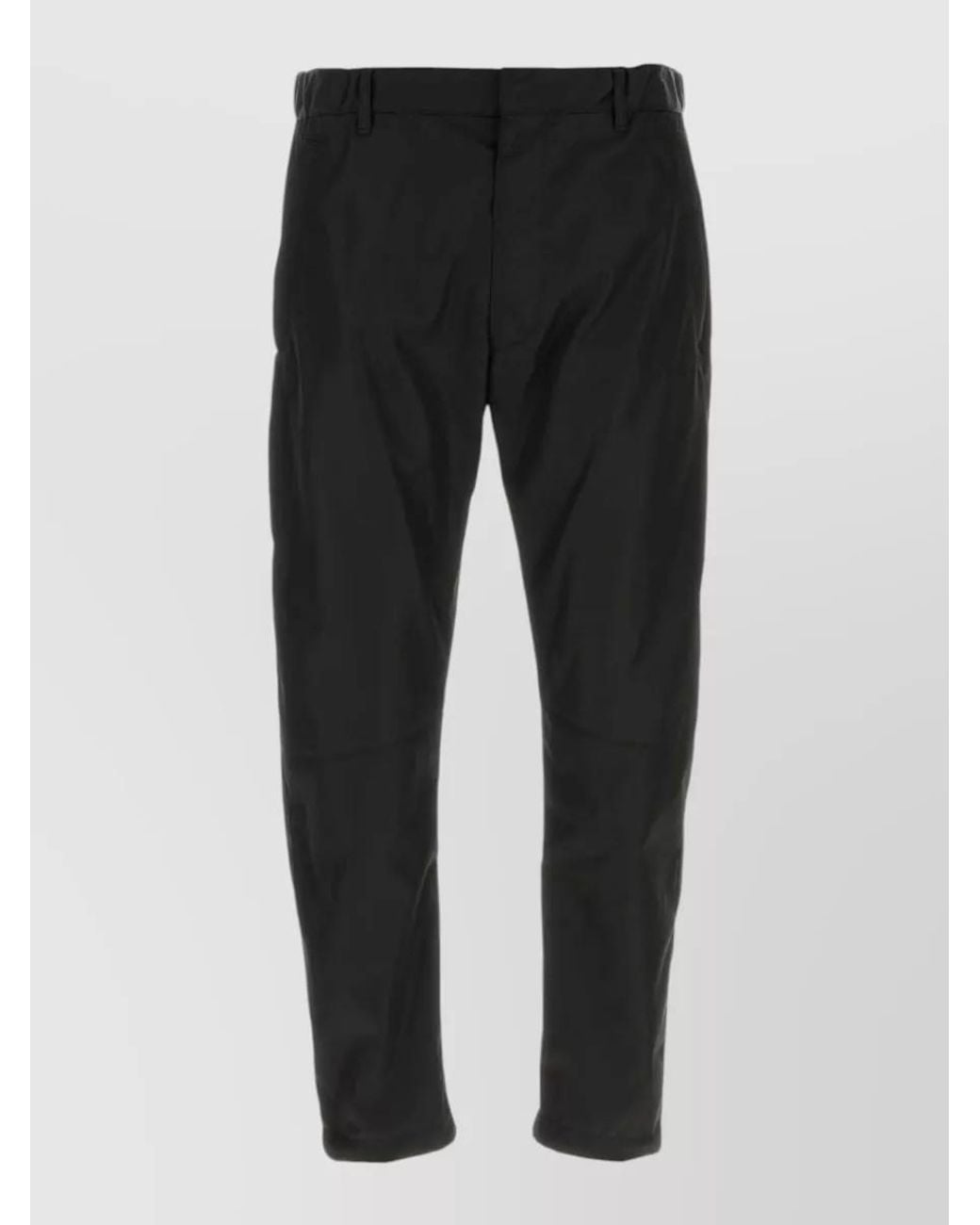Prada Black Recycled Polyamide Straight-Leg Trousers for men