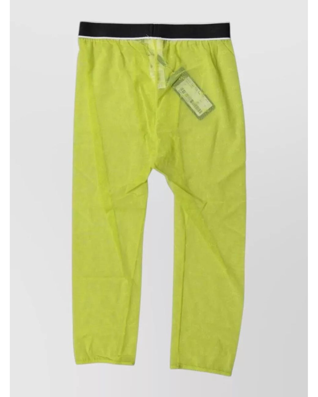 Dolce & Gabbana Yellow Logo-Print Cropped Tights