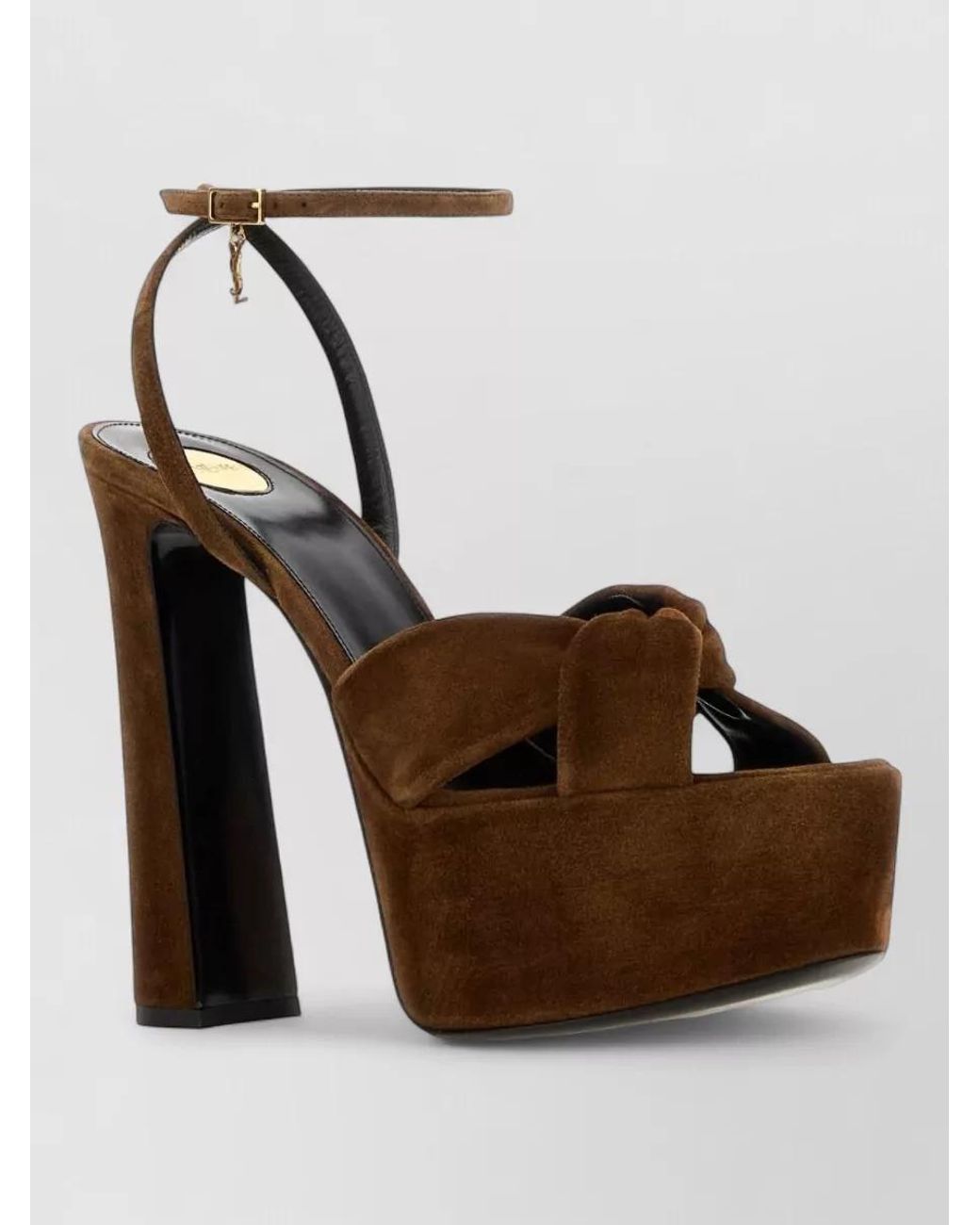 Saint Laurent White Suede Sandals