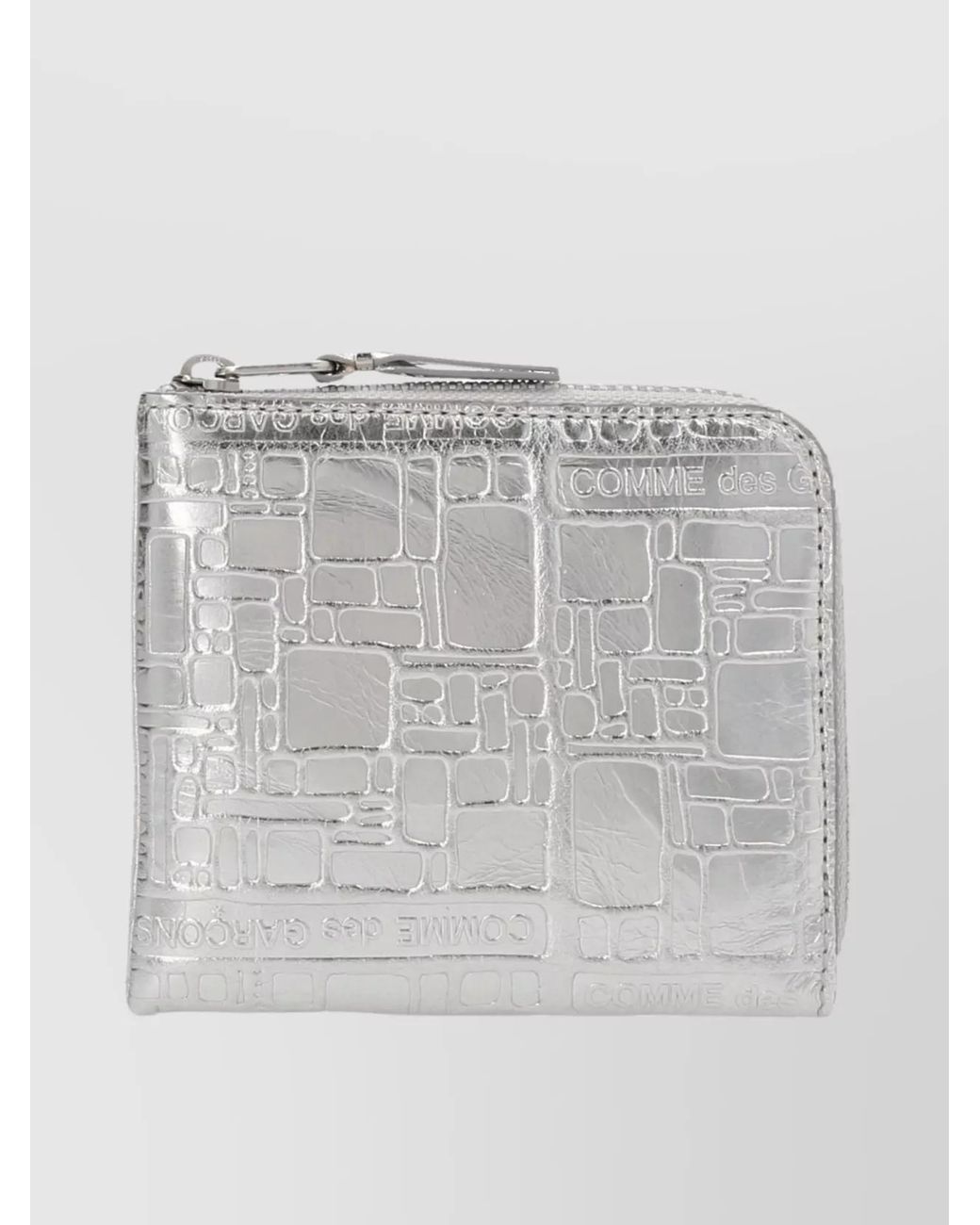 Comme des Garçons Gray Leather Card Holder for men