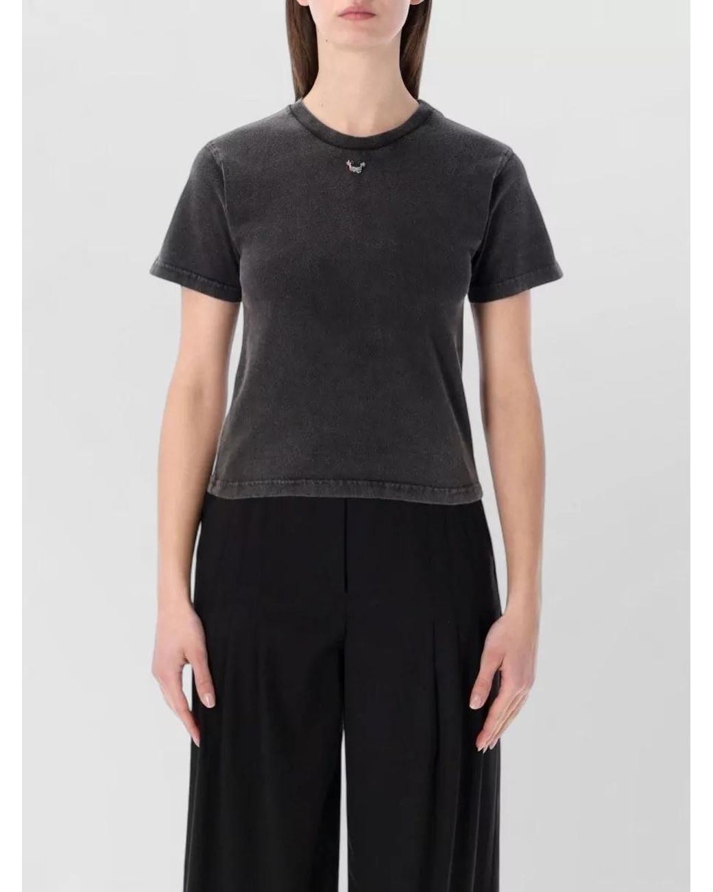 OTTOLINGER Black Organic Cotton Pierced Fitted T-Shirt