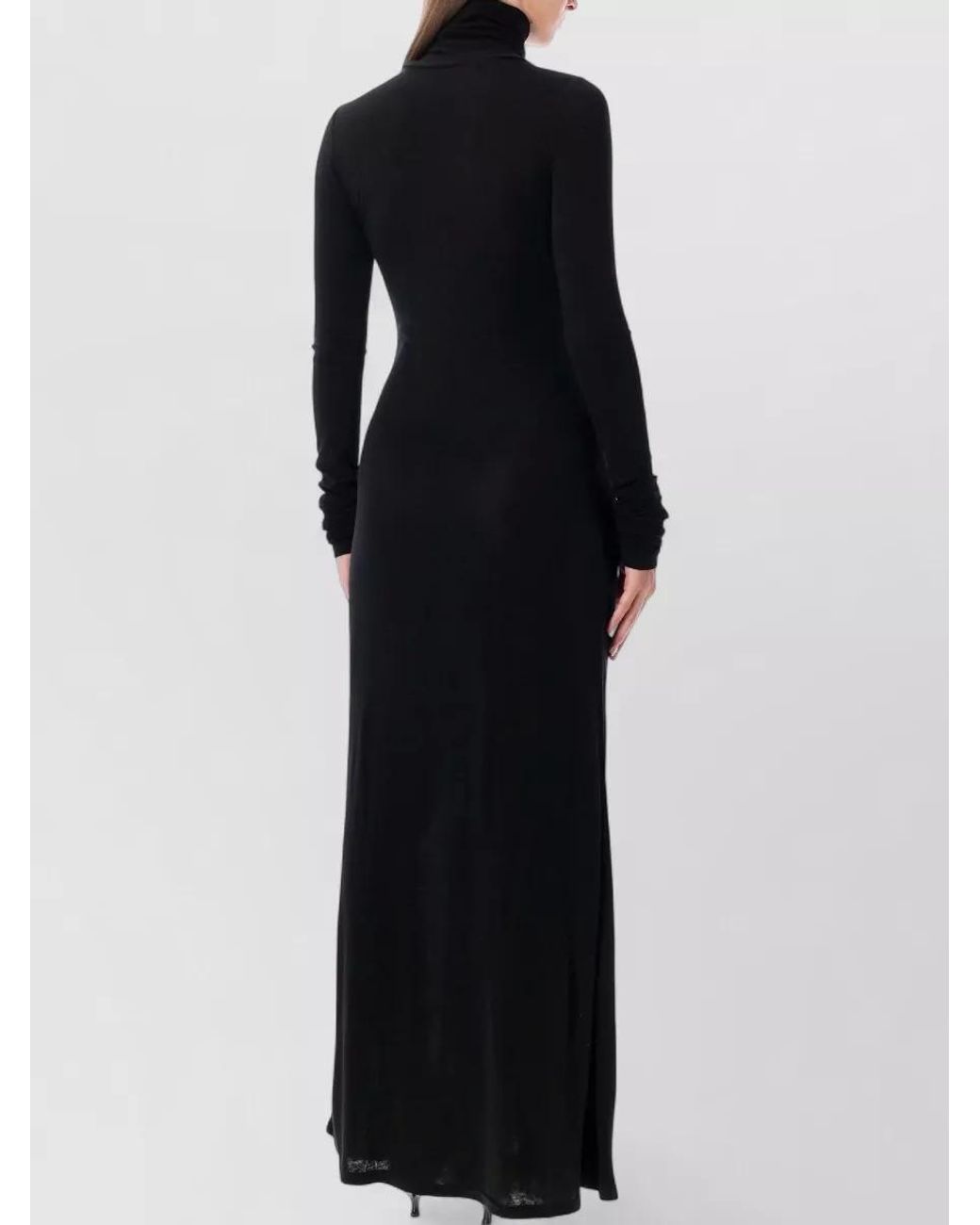THE GARMENT Black High-Neck Long-Sleeve Maxi Dress