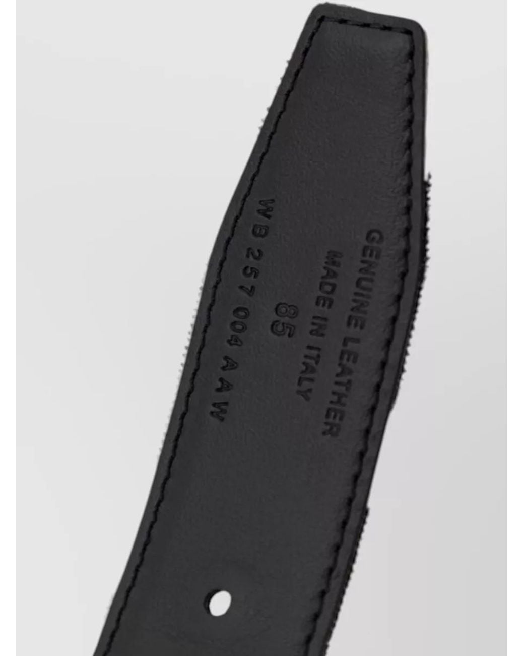 Tom Ford White Leather Zebra-Print Belt
