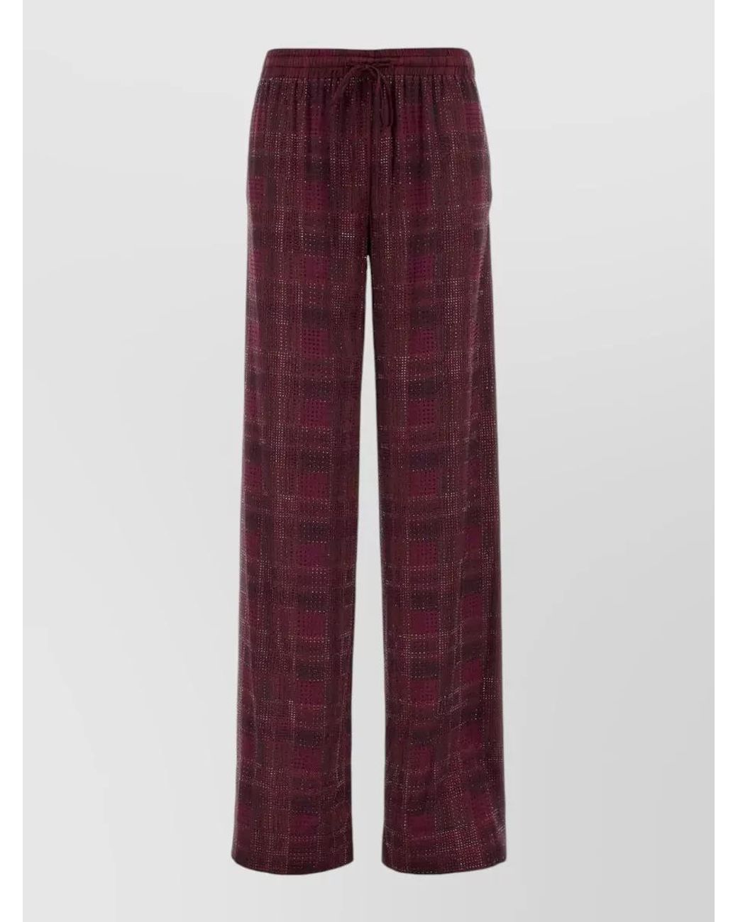 Ermanno Scervino Purple Silk Printed Lounge Trousers