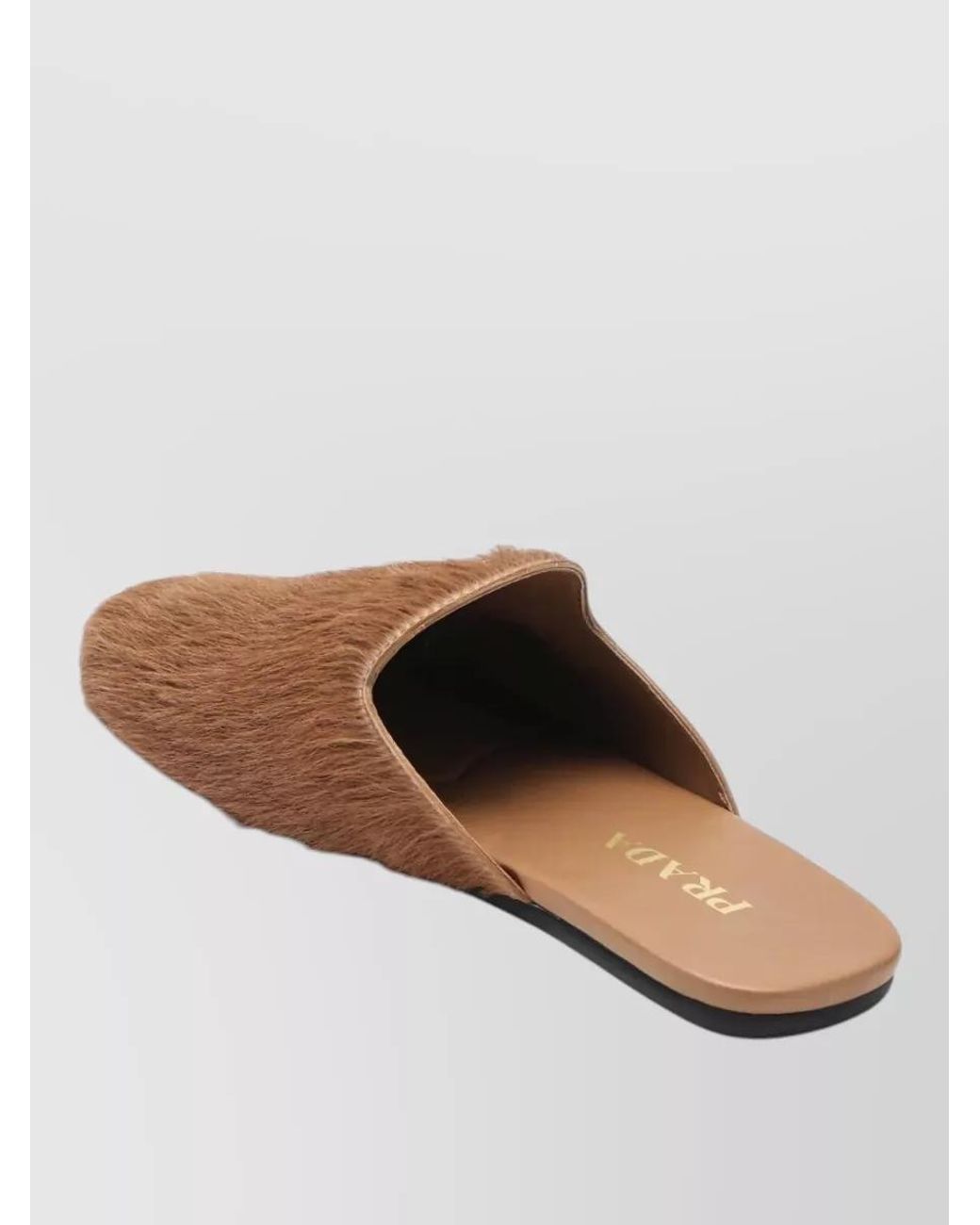 Prada Brown Leather Mules