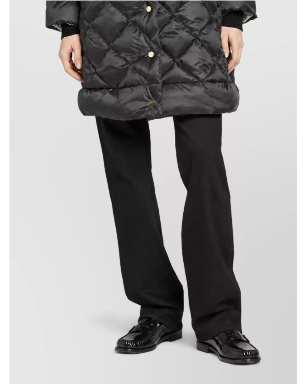 Max Mara Black Down Parka Coat