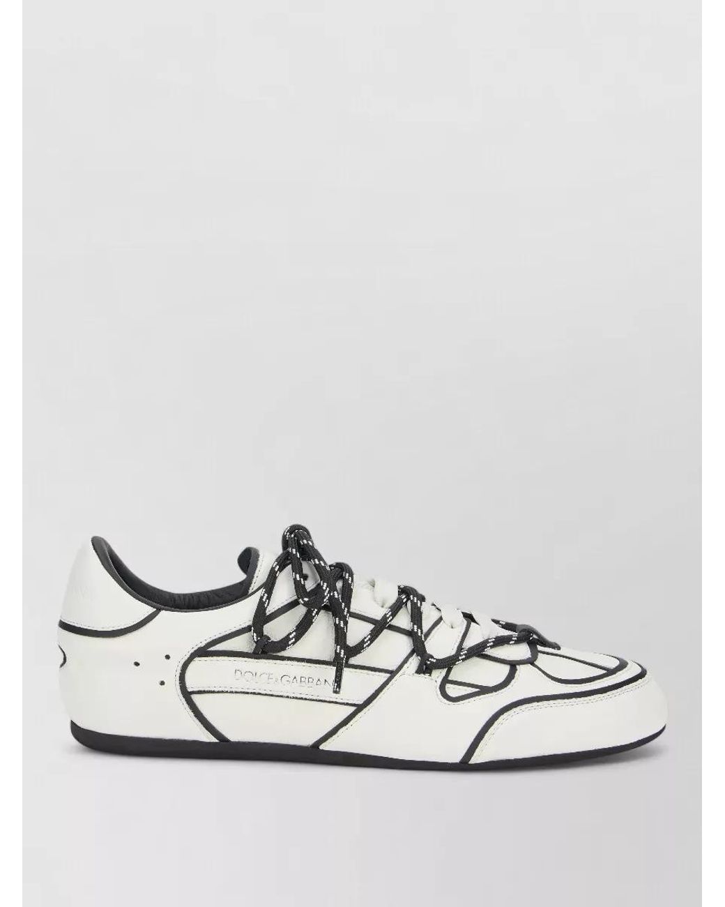 Dolce & Gabbana Multicolor Calfskin Lace Up Sneakers for men