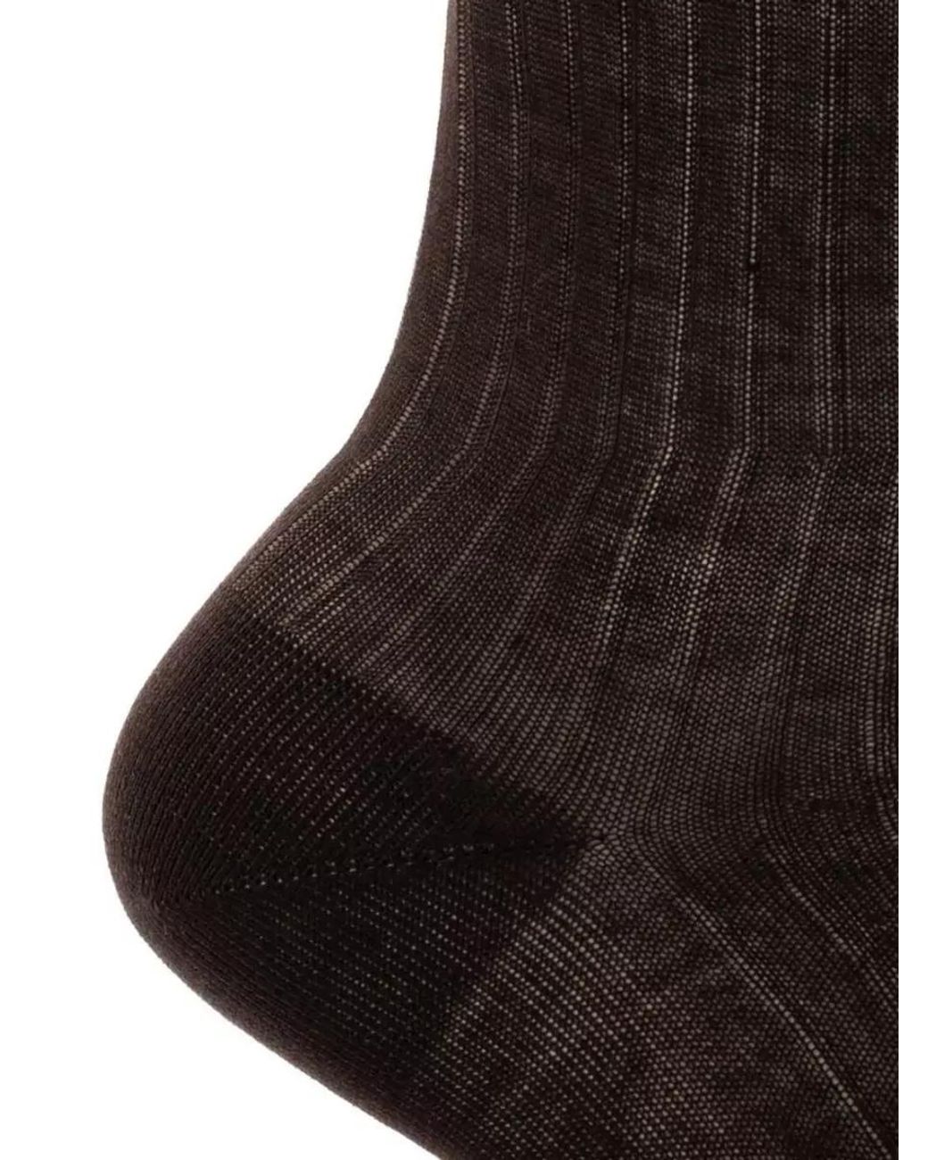 Marni Black Ribbed Cotton Mid-Calf Socks for men