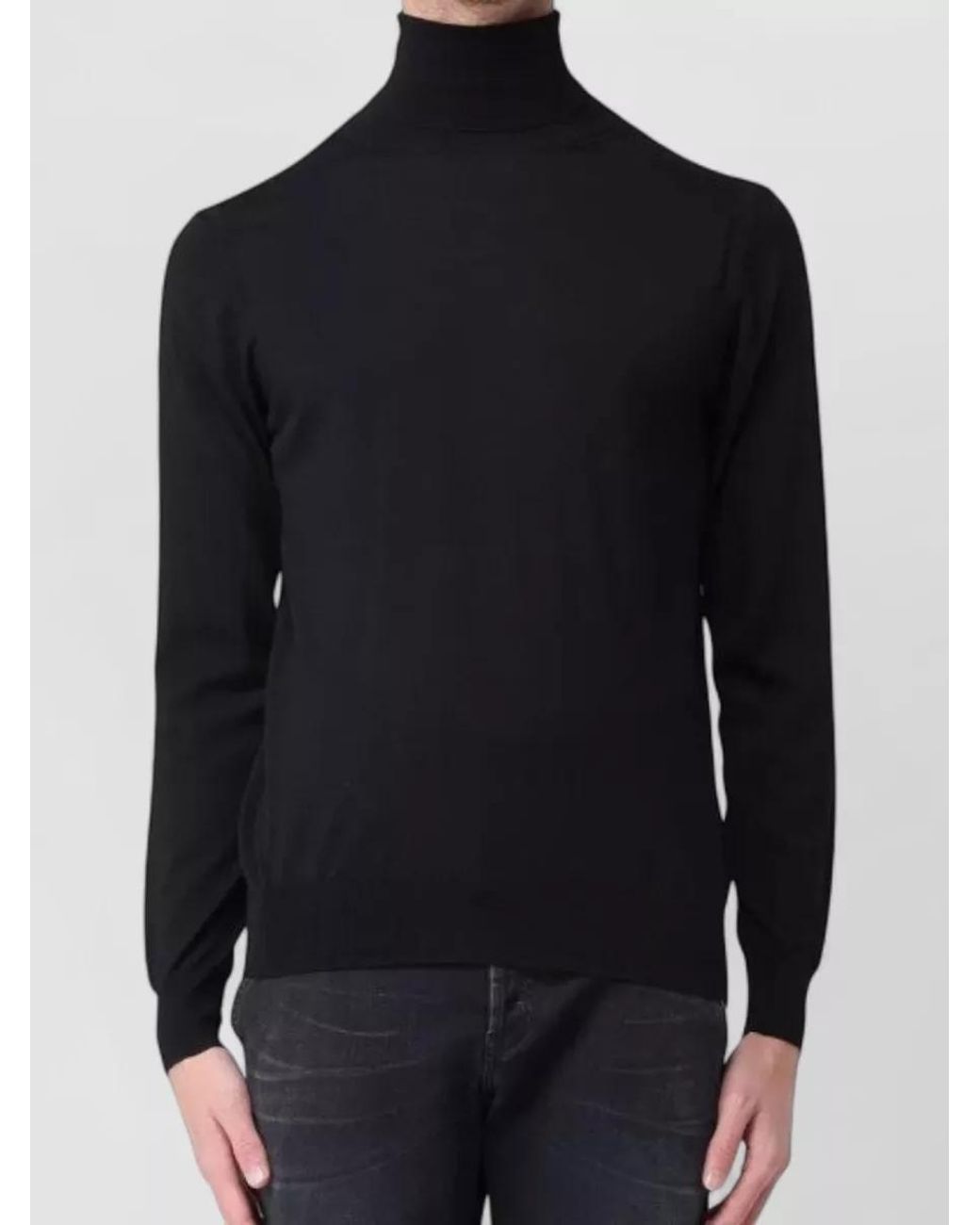 Paolo Pecora Blue Cashmere Wool Silk Jumper for men