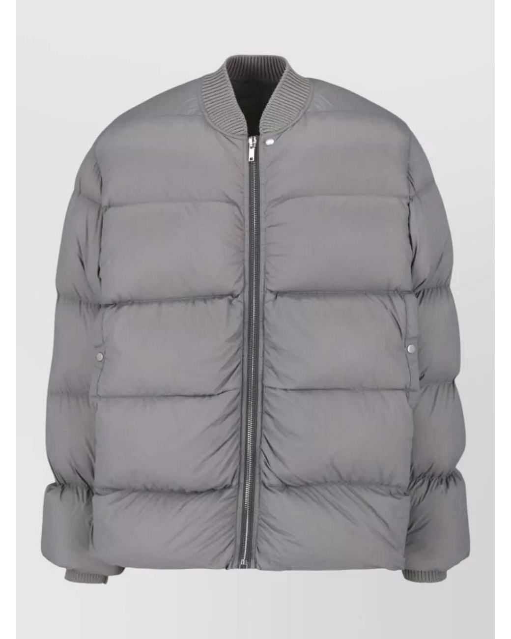 Rick Owens Gray Puffer Coat for men