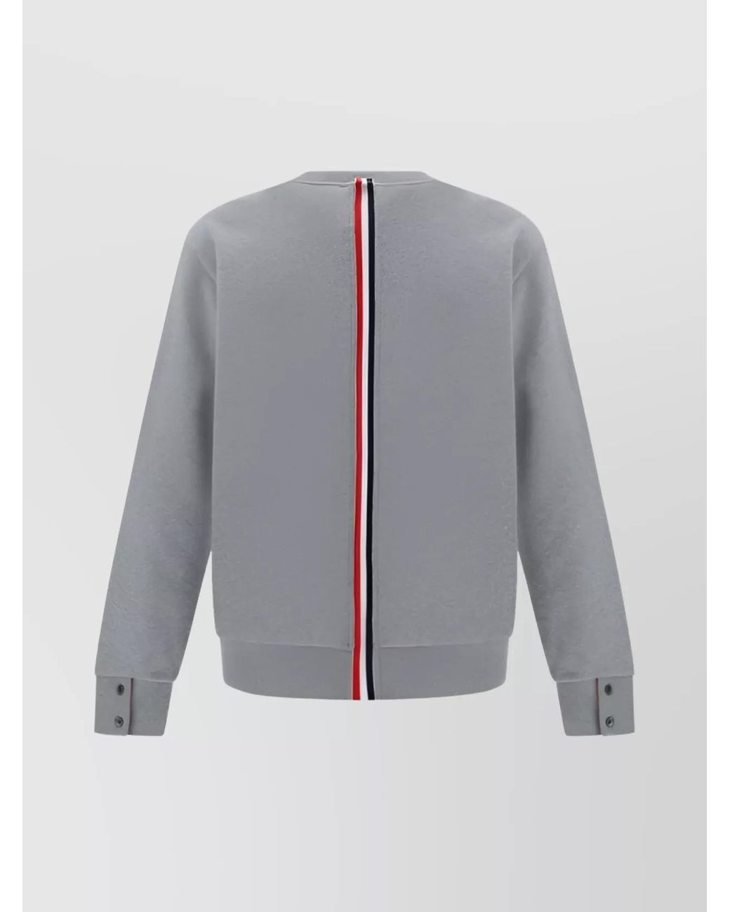 Thom Browne Gray Cotton Regular-Fit Crewneck Sweatshirt for men