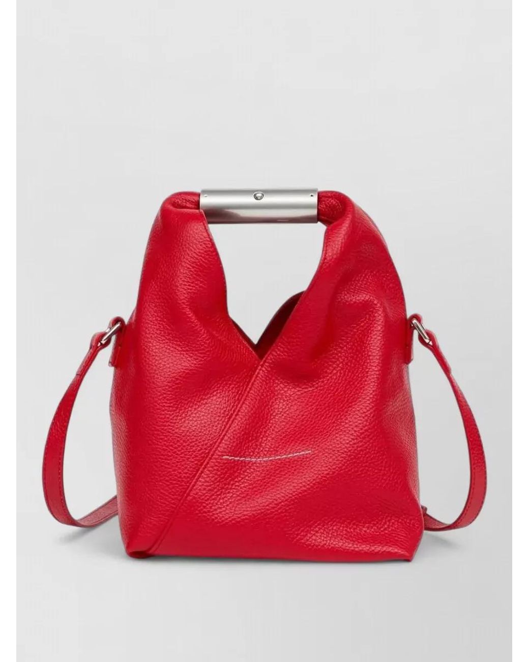 MM6 by Maison Margiela Red Japanese Small Leather Cross-Body Bag