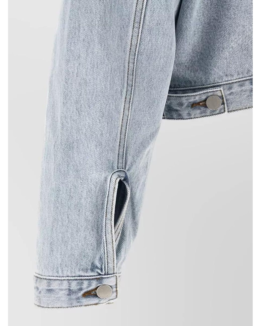 Entire studios Blue Denim Contrast Stitch Oversized Shirt Jacket for men