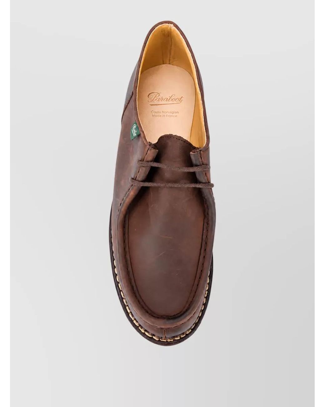 Paraboot Brown Leather Derby Shoes for men