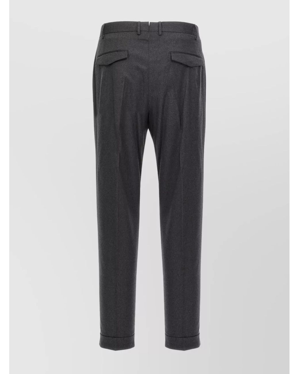 PT Torino Gray Tailored Trousers Sharp Finish for men