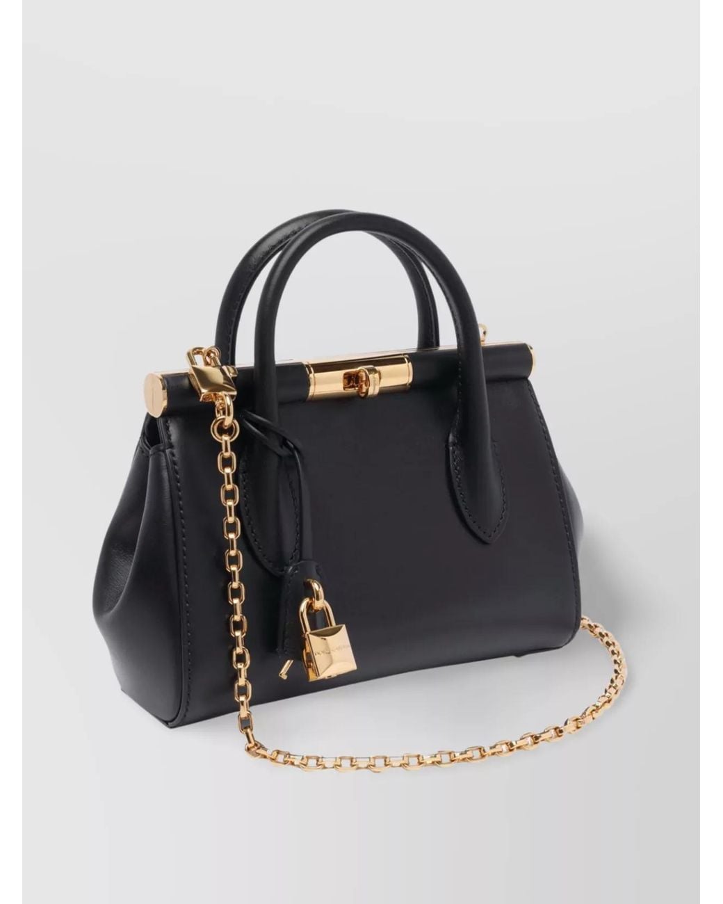 Dolce & Gabbana Black Marlene Mini Leather Shoulder Bag