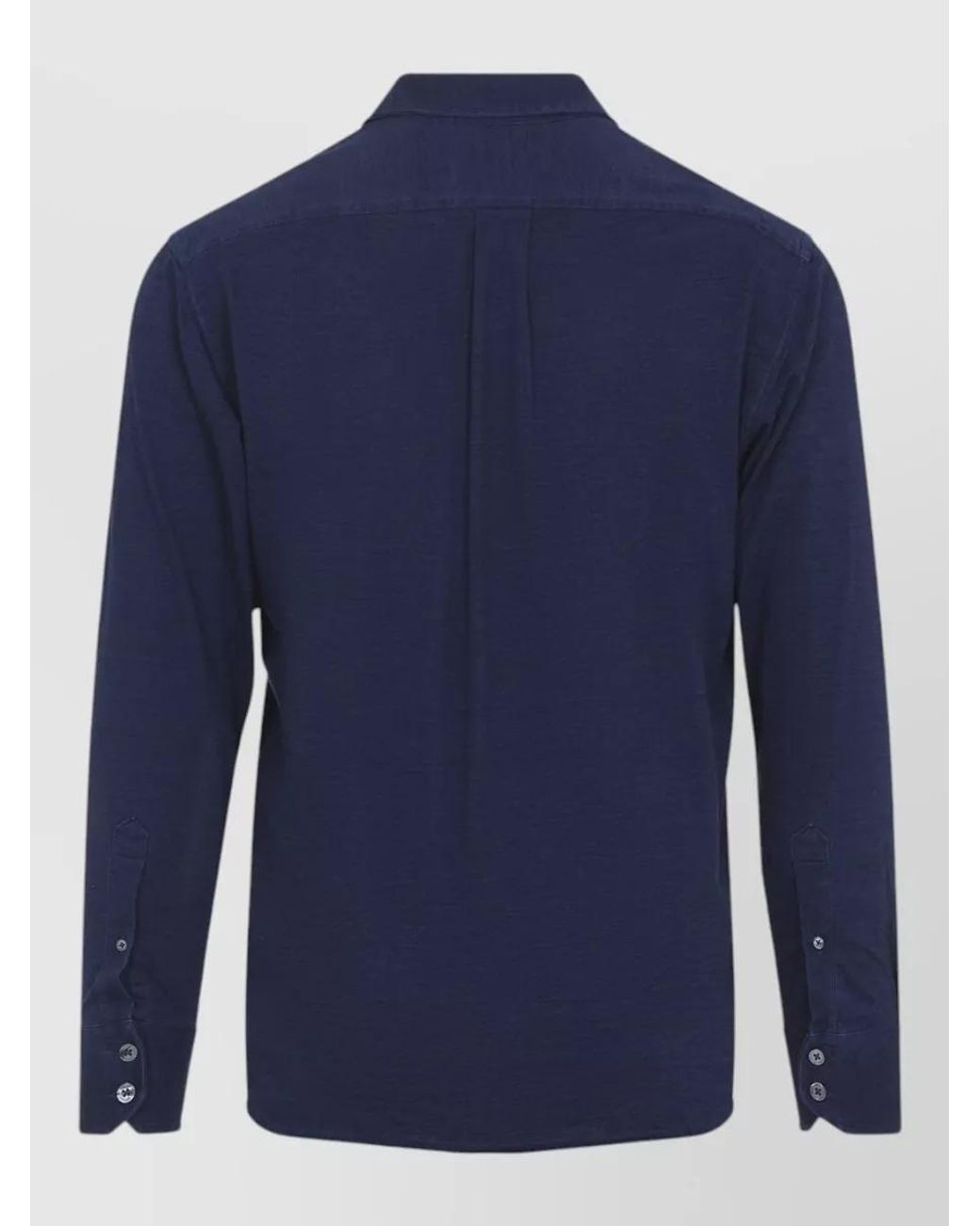 Tom Ford Blue Cotton Regular-Fit Long-Sleeve Shirt for men