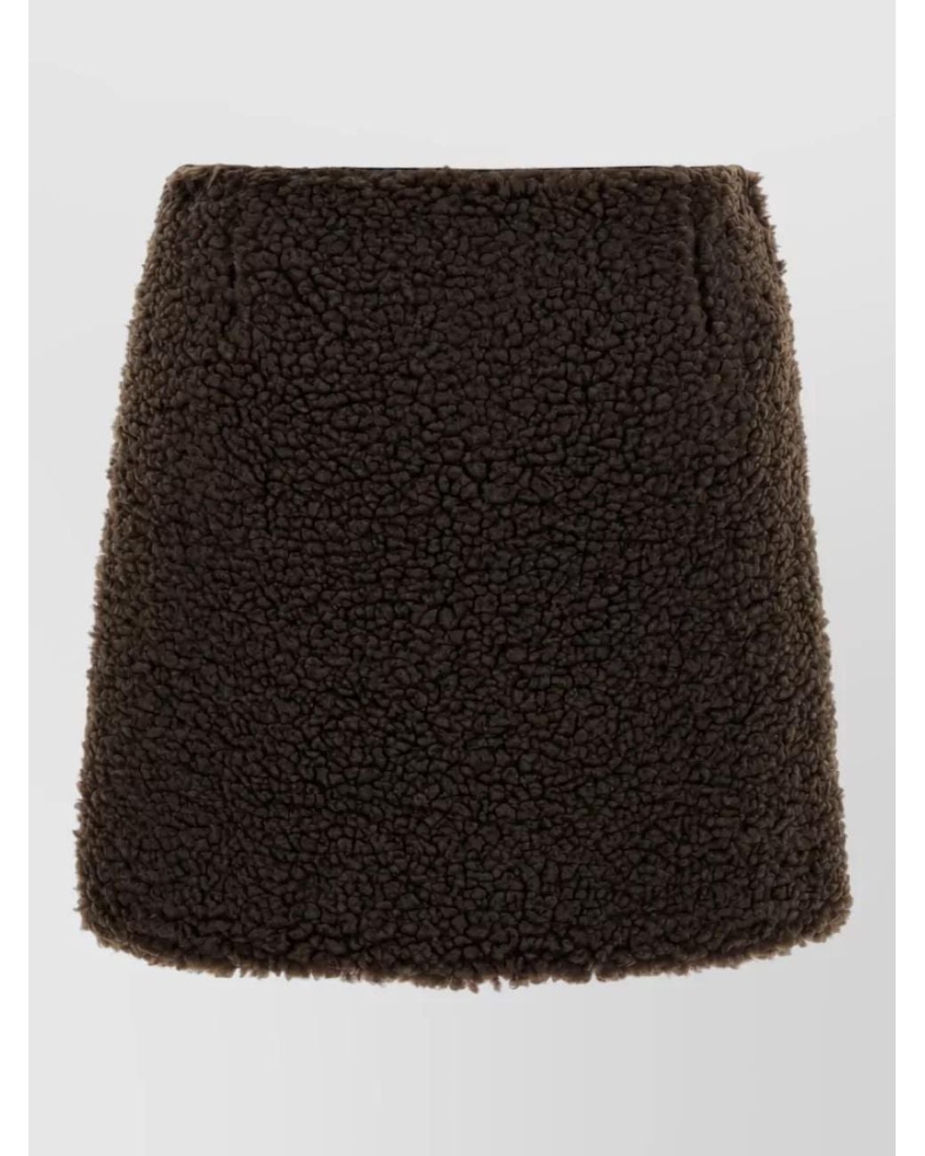 Moncler Black Teddy-Effect Mini Skirt