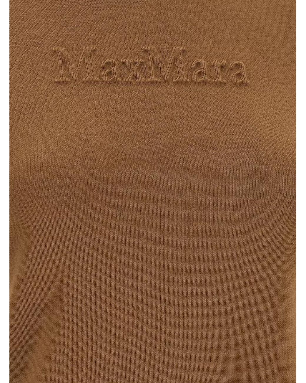 Max Mara Brown Wool Manto Crew Neck Sweatshirt