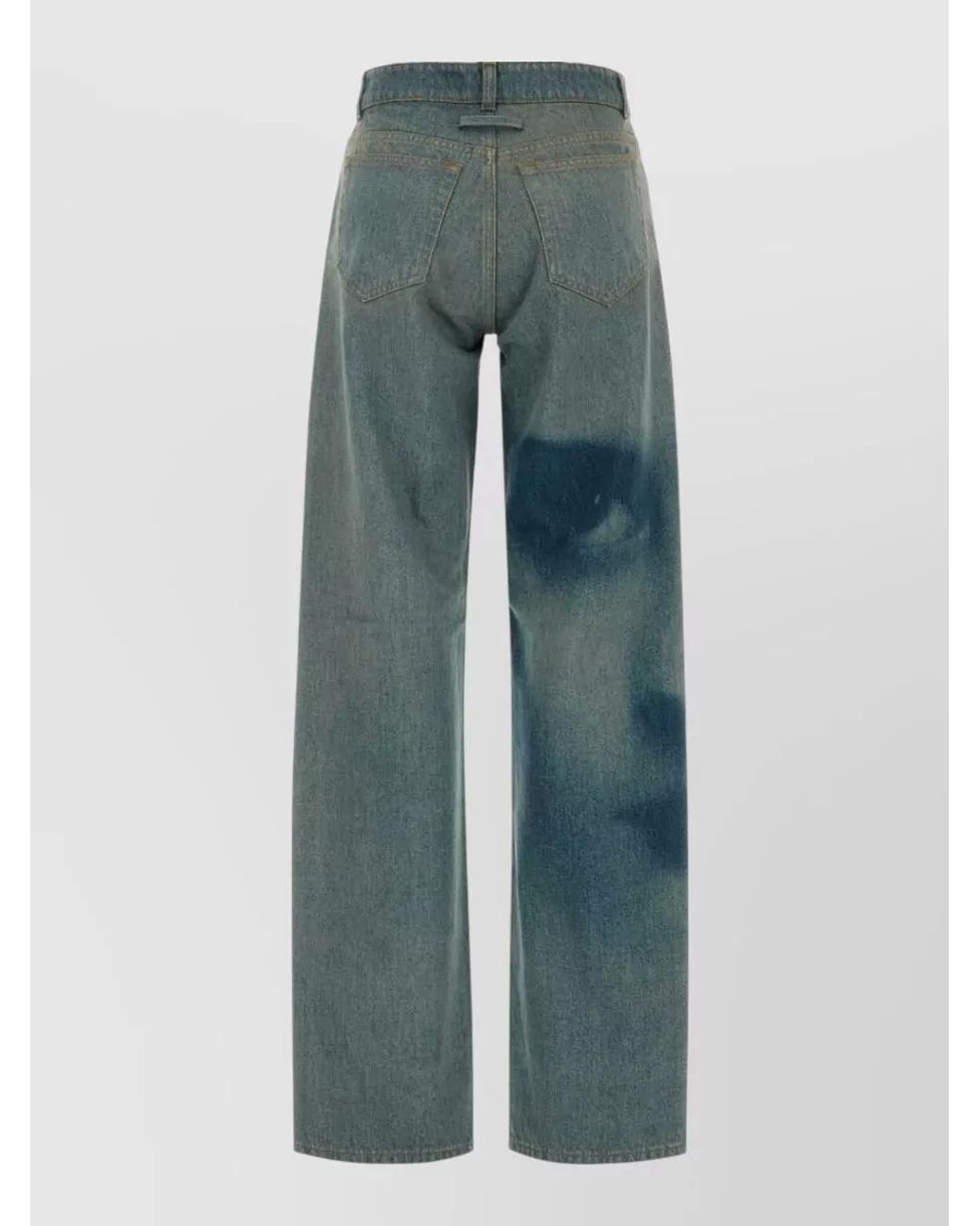 Jean Paul Gaultier Blue Printed Straight-Leg Denim Jeans