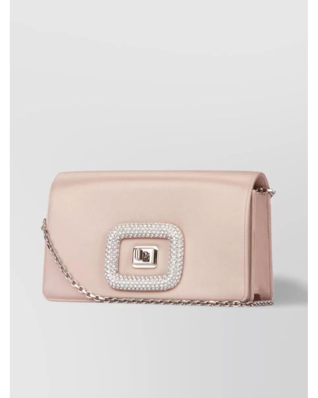 Roger Vivier Pink Leather Clutch Bag